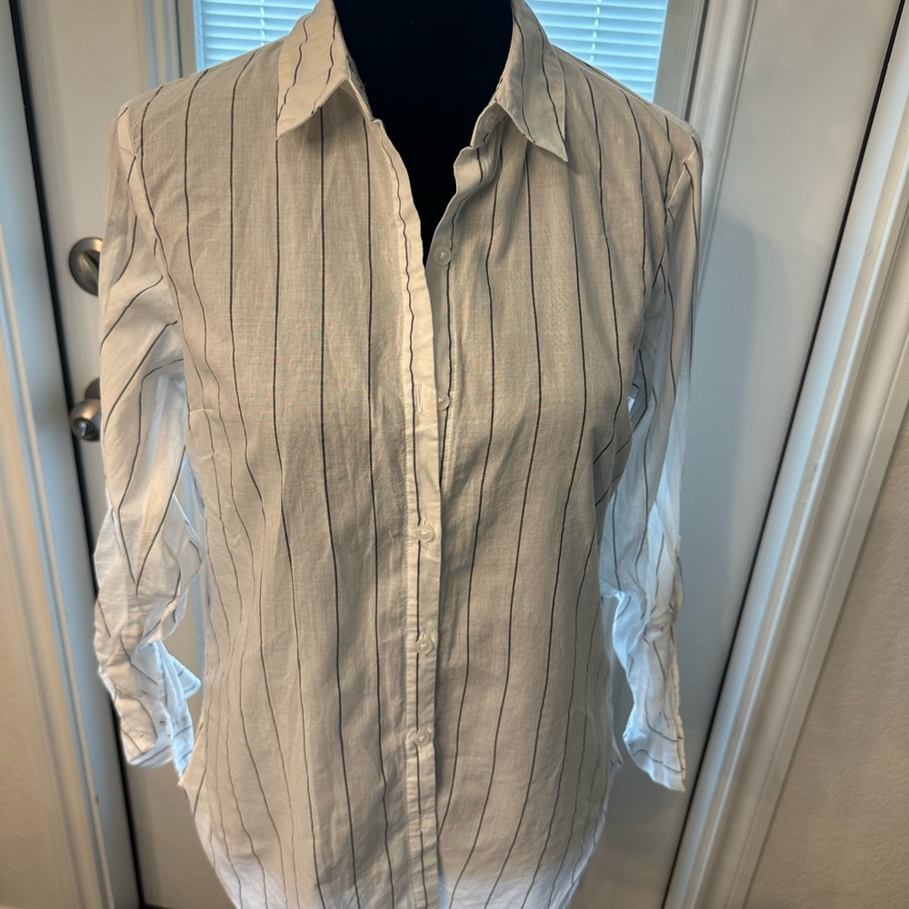 Express Striped Button Down Shirt